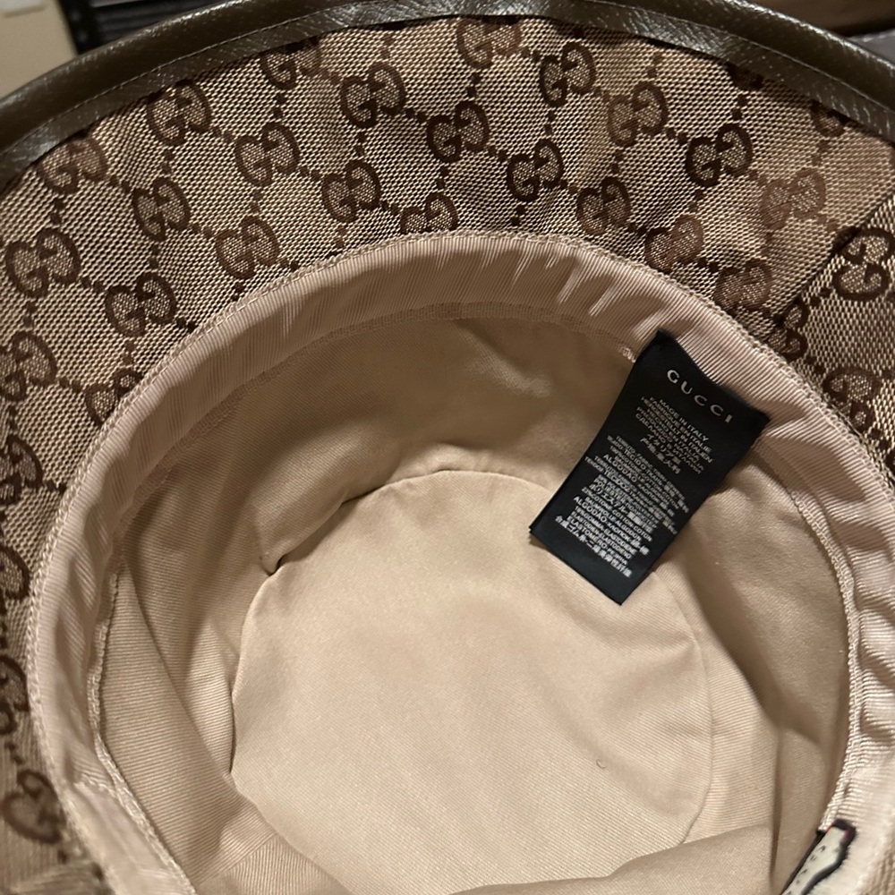 Gucci Tan GG Pattern Bucket Hat - Picture 10 of 10